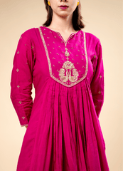 Jardosi Peacock art in cardinal purple palazzo pants with weaving rich dupatta