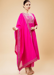 Elegant Flary Plazo Set in Punch Pink Shade